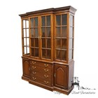 High End Vintage Solid Mahogany Traditional Style 67  Lighted Display Breakfr   