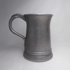 Vintage Heavy Pewter Tankard Large Unmarked Metal Beer Stein Primitive Mug 6 5 