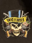 Guns N  Roses Black Graphic T-shirt Top Hat Skull   Guns Design Size L