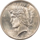 1926-d  1 Peace Dollar - Pcgs Ms-62  White 