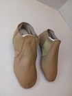 Revolution Dance Wear Shoes Jazz Youth Tan Leather 656 Recital Slip On 3  M 1172