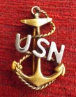 Wwi Us Navy Usn Chief Petty Officer Cpo Cap Badge Insignia And 6 Us Navy Buttons
