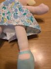 Carter s Plush Baby Doll Floral Blue Dress Blonde Yellow Hair Pigtails Carters