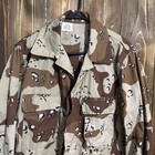 Military Shirt Medium Long Chocolate Chip Camo Combat Coat Desert Storm Brown