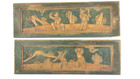China Pair Of Carved And Lacquered Architectural Fragment Panels