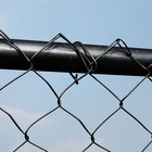 Aleko Diy Chain Link Steel Fence 50 Ft 9 5 Awg Pvc Coated Complete Kit Black