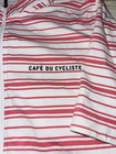 Cafe Du Cycliste Jersey White Red Striped Cycling Sportswear Full Zip Top Sz M