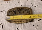 Vintage Read Since 1972 Buckle Belt Brass Metal Made In Usa