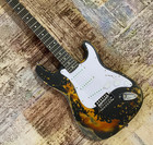     One Of A Kind Worn Black St Style Electric Guitar Vintage    Sss Pickup
