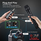 Wireless Microphones For Singing Karaoke  500ft 150m Long Range Metal Dual