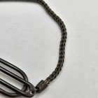 Vintage Swank 925 Sterling Silver Tie Bar Chain Clip Accessory Retro Art Deco