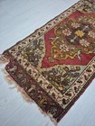 Antique Anatolian Rug Fragment  Handwoven Wool  100 Years Old  Collector Piece