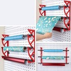  Vinyl Roll Holder With Poles  Metal Rack With 3pcs Extendable 70    Poles With 