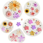 5pcs Flower Molds Silicone  Daisy Flower Fondant Polymer Clay Resin Mold