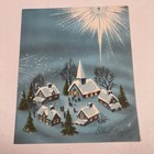 1950s Silent Night Village Church Art Guild Christmas Card Envelope Boys Town