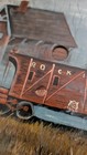 Vintage Hand Painted Saw Blade Folk Art Fall Train Station Rock Island 80s 10  