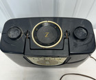 Vtg Zenith Tube Radio Model J402y Black For Parts  Repair Or Prop  Non Working
