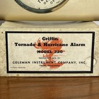 Rare Vintage 1950s Griffin Tornado   Hurricane Alarm Model 220 Box Oklahoma City