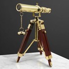 Brass Telescope With Wooden Tripod Stand Maritime Nautical Vintage Desk Decor