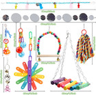 9 Pcs Parakeet Cockatiel Bird Toys  Parrots Cage Accessories Swing Rope