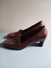 Women s Pointed Toe High Heels  Block Office Shoes  Slip-on