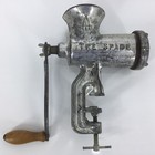 Vintage Manual Meat Grinder Tre Spade No 10 Counter Mount Made In Italy