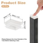 Rectangle Plastic Plug  24 Pcs 1 6 X 1 2  40 X 30mm Tubing Insert End Cap  White