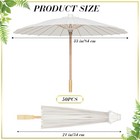 Paper Umbrella 33 Inch White 50 Pack Chinese Japanese Parasol Decor Led Sadnyy