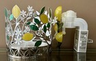 Bath   Body Works 2 Pc Set Lemon Daisy Candle Holder Sleeve And Light Up Plug In