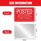 8pcs No Trespassing Private Property Signs 10x7 Metal Aluminum Outdoor Red