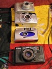 Vintage Camera Lot Of 7 Untested Canon  Pentax  Polaroid Antiques Collectibles