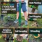Landzie 5-in-1 Grass Plugger And Bulb Planter Tool For Lawn And Garden