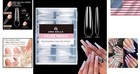 Professional Quality Coffin Nail Tips - 216pcs Extra Long Clear Acrylic Design