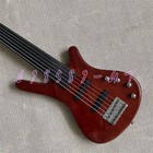 Corvette Standard Wine Red Electric Bass Guitar 6 String Chrome Hardware No Fret