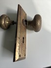 Vintage Brass Door Knob Rusty As Is Metal Gold Face Key Plate Hardware Antique