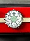 York Rite Grand Council Knight Masons Gold Color Tie Bar Necktie Masonic New 