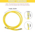59  R134a Ac Refrigerant Charging Hose With 1 4  Sae Flare  600 Psi Tube Yellow