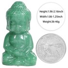 Nupuyai Hand-carved Buddha Statue Crystal Stone Decor For Home Office  1 9 In   