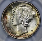 1945 Mercury 10c Silver Dime Pcgs Ms 67
