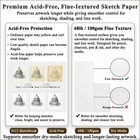 9  X 12  Sketch Book  Top Spiral Bound Sketch Pad  100 Sheets 68lb 100gsm Aci   