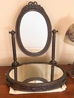 Vintage Swivel Vanity Mirror Ornate Dresser Mirror Tray-tabletop Cosmetic Mirror