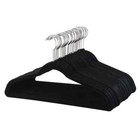 Flocked Hangers - 50 Packs Color Black New