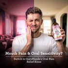 Gurunanda Oral Pain Relief Oil Pulling Mouthwash  Miswak And Clove Oil  8oz     