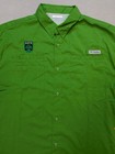 Austin Fc Shirt Mens 2xl Xxl Green Columbia Pfg New Performance Button Mls Logo