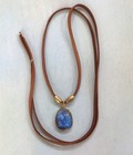  259 Labradorite Sundance Charm Necklace Leather Suede Cord Artisan Jewelry