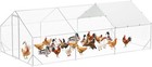 20 X 10 Ft Large Metal Chicken Coop  Walk-in Poultry Cage Chicken Hen Run House