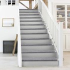 Pure Era Bullnose Carpet Stair Treads 14pc Non-slip Tape Free Gray  r021
