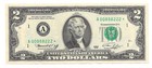 1976  2 Boston Star          Frn  Crisp   Uncirculated Banknote  Fancy S n 00888222