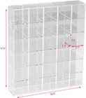Adjustable Rock Display Case Clear Acrylic Collection Box With Mirrored Arrowhea