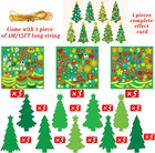 945pcs Diy Christmas Tree Craft Kit Kids Holiday Art Making Craft With Stickers 